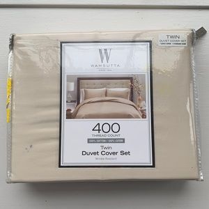 Wamsutta Twin Duvet Cover Set Cream Color